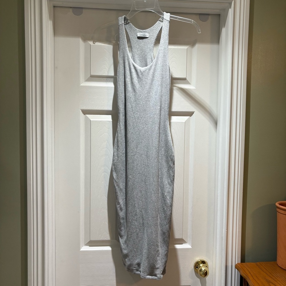 Chic Gray Midi Dress